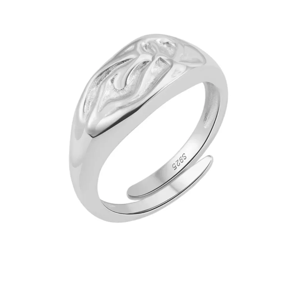 ENA 925 Sterling Silver Adjustable Ring